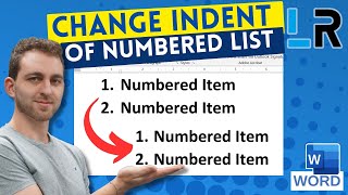 MS Word Change indent of numbered list incl 2nd line ✅ 1 MINUTE [upl. by Darby]