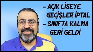 AÇIK LİSEYE GEÇİŞLER VE SINIFTA KALMA [upl. by Amre89]