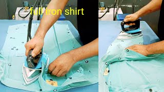 how to iron a shirthow to press a shirtsteam ironshirt stri [upl. by Rosella]