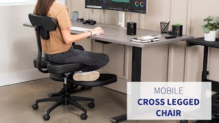 CHAIRCL01B Cross Legged Chair with Wheels by VIVO [upl. by Terraj257]