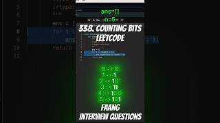 Leetcode 338  Counting Bits [upl. by Relyuc]