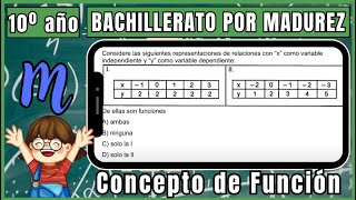 1️⃣1️⃣ Concepto de Función para Bachillerato por Madurez  cómo saber si es o no función muy fácil [upl. by Nanerb374]