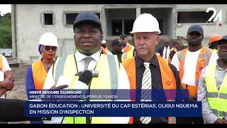 Visite du chantier de la future Université Polytechnique Polyvalente de Libreville Nord [upl. by Mcnalley224]