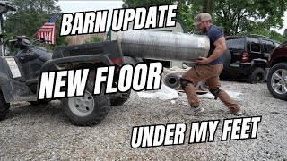 BARN GYM NEW FLOOR UNDER MY FEET [upl. by Vastha32]