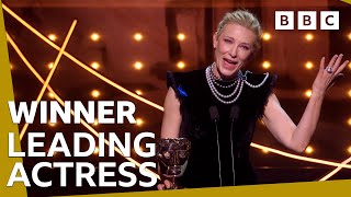 Cate Blanchett gives SUCH an emotional Leading Actress speech 😭  BAFTA Film 2023 [upl. by Tihw]