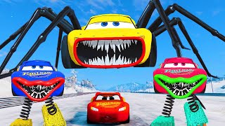 Live Epic Escape From Lightning McQueen Eater Monsters  McQueen VS Lightning McQueen  BeamNGDrive4 [upl. by Quintilla861]