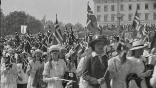 Celebrating National Day Oslo Norway 1920  May 17th [upl. by Ellener846]