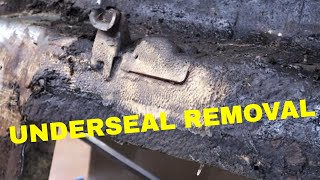 MERCEDES FLOOR PAN REPLACEMENT PART 2 UNDERSEAL REMOVAL METHODS [upl. by Mikes]