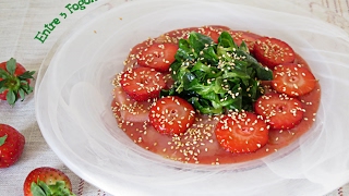 Carpaccio de Salmón y Fresas con Ketchup de Fresas [upl. by Gnaoh]