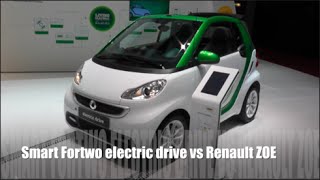 Smart Fortwo electric drive 2014 vs Renault ZOE 2014 [upl. by Lawrenson]