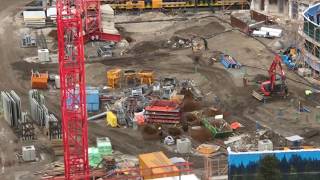 EuropaPark Baustelle nach dem Brand heute Monorail Riesenrad Ausblick Skandinavien am 8122018 [upl. by Nyrol]