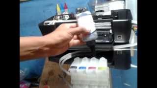 INSTALACION DE CISS EN HP DESKJET 1000 [upl. by Annaet]