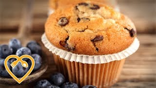 Saftige Blaubeer Muffins  Muffin Rezepte zum Abnehmen  Mein gesunder Ernährungsplan [upl. by Durwyn694]