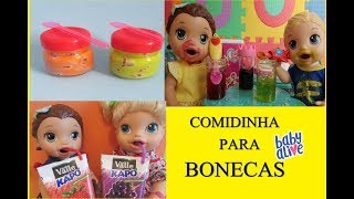 COMO FAZER PAPINHA DE CARNE LIMONADA E GELATINA PARA BONECA COMIDINHA BABY ALIVE AMANDINHA [upl. by Zamora]