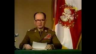 Ogłoszenie Stanu Wojennego  Wojciech Jaruzelski 13121981 [upl. by Ahsinad196]