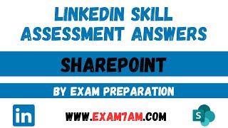 SharePoint LinkedIn Skill Assessment Answer  Exam Preparation  LinkedIn Quiz Answers [upl. by Bonnie568]