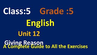 Class 5 English unit 12Grade 5 English chapter 12English guide [upl. by Maice862]