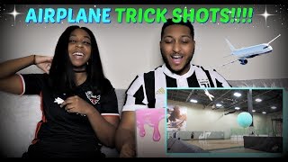 Dude Perfect quotAirplane Trick Shotsquot REACTION [upl. by Atnomed]