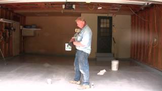 Painting a Garage Floor Part 21 Applying the Final Coat [upl. by Azaleah]