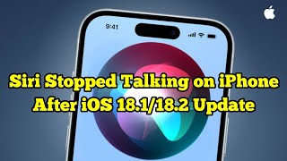 Siri Stopped Talking on iPhone After iOS 181182 Update Heres the fix [upl. by Lyj166]