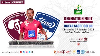 Suivez le match Génération Foot vs Dakar Sacré Cœur 11éme journée ligue 1 Saison 20232024 [upl. by Odraude480]