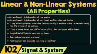 Linear and NonLinear Systems All Properties [upl. by Yeclehc]