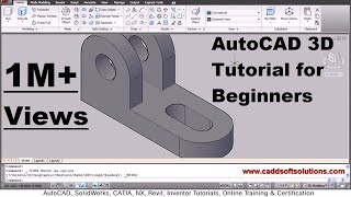 AutoCAD 3D Tutorial for Beginners [upl. by Lehet932]