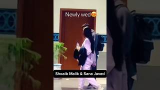 Shoaib Malik with sana javed at multan airport 😍 psl9 psl pakistan youtubeshorts shortsfeed [upl. by Katlaps96]