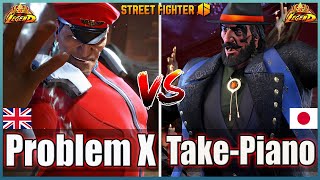 Street Fighter 6 🔥Problem X M Bison Vs TaketakePiano JP🔥Best Room Match🔥FightingGameWorldX [upl. by Schnabel]