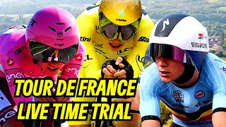 TADEJ VS REMCO VS JONAS  TOUR DE FRANCE 2024 TAPPA 7 TIME TRIAL  LIVE WATCHALONG [upl. by Tirrej139]