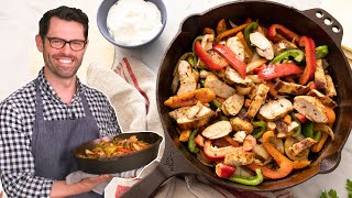 Easy Chicken Fajitas Recipe [upl. by Nhguaval]