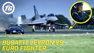 Bugatti Veyron vs Euro Fighter  Top Gear Series 10 [upl. by Ahusoj]