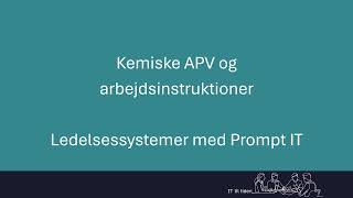 Kemisk Arbejdsinstruktion i SharePoint [upl. by Einnaffit372]