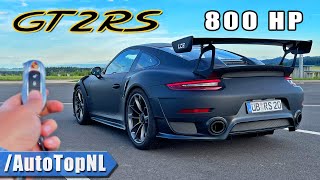 800HP PORSCHE 911 GT2 RS  REVIEW on AUTOBAHN NO SPEED LIMIT by AutoTopNL [upl. by Ahsrav]