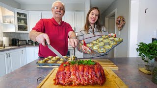 ROLLO de CARNE Molida con PANCETTA Ahumada al Horno Receta Fácil y Rápida de Meatloaf 🍖 [upl. by Obadiah]