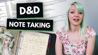 NoteTaking in DampD Tips for Players [upl. by Portuna]