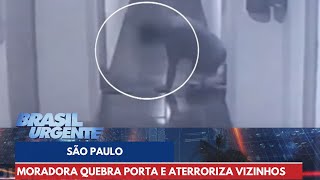 Moradora aterroriza vizinhos em condomínio em São Paulo  Brasil Urgente [upl. by Sucramraj]