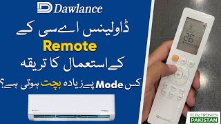 Dawlance inverter AC remote settings and Features  Dawlance AC new model Elegance Plus UV Remote [upl. by Fiorenza]