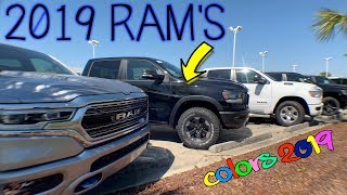 NEW 2019 RAM Trucks  Exterior Colors Review 4K  What is Your Favorite Color [upl. by Idnal]