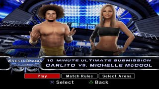 WWE SVR 2008 Carlito vs Michelle McCool Submission [upl. by Yellac600]