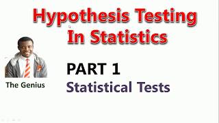 Hypothsis Testing in Statistics  Part 1 [upl. by Gamaliel33]