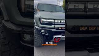 hummer ev light bar and ditch lightshummerev gmchummerev ledlights shortsfeed truckmods hummer [upl. by Brion]