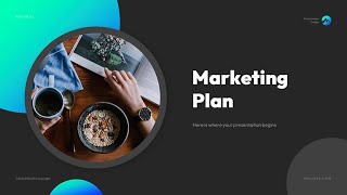 Restaurant Marketing Plan PowerPoint Presentation Template dark [upl. by Kinnon]