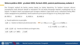 Matura próbna 2024 matematyka poziom podstawowy zadania 1 2 3 i 4 [upl. by Adelbert993]