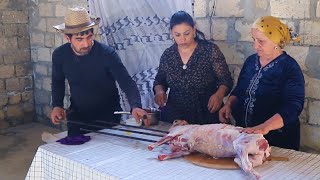 Whole Lamb in the oven  Fennel Bean Pilaf Inside  Georgy Caucasus Recipes [upl. by Yelah]