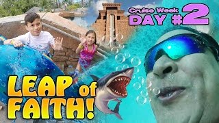 LEAP OF FAITH Water Slide with Sharks Atlantis Bahamas CRUISE WEEK DAY 2 [upl. by Einnhoj573]