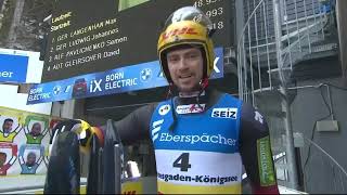 Luge Men World Championships in Königssee 3012021 [upl. by Haimes]