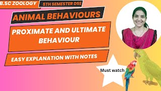 Proximate and Ultimate Behavior B Sc 5th Semester DSE Animal Behaviour and Chronobiologybsczoology [upl. by Iver]