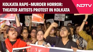 Kolkata Doctor Case  Theater Artists Protest In Kolkata Over RG Kar RapeMurder Incident [upl. by Niltak307]