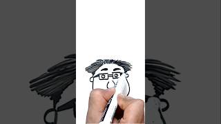 Lets drawing a character with thickrimmed glasses and wide lips [upl. by Dowell]